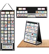 REGELETO Visual Schedule Chart for Kids Chore with 92 Pieces Behavior Cards, Visual Behavioral Ro...