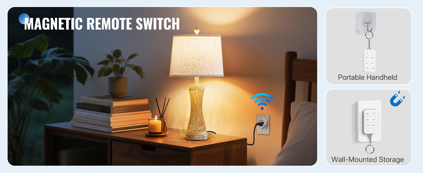 WILAWELS Indoor Outlet Timer with Remote