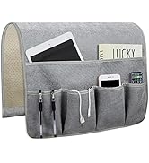 NB Sofa Armrest Organize remote holder bedside caddy organizer with 5 pockets,non-slip couch remo...