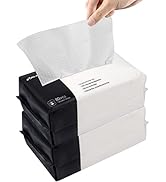 SUNLAND Disposable Face Towels 2 Pack,Soft Cotton Dry Wipes,100% Lint Free Cotton Face Tissues, E...