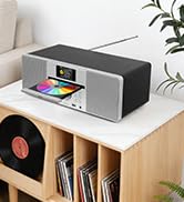 LEMEGA MSY1+ CD Player with FM Radio, Bluetooth Streaming, 80W Stereo HiFi System, Full Colour Di...