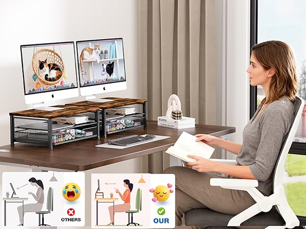 monitor stand for desk organizers and accessories computer stand riser office organization desktop
