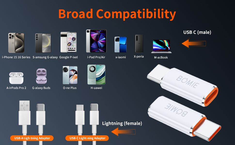 usb c to lightning adapter,lightning to usb c adapter