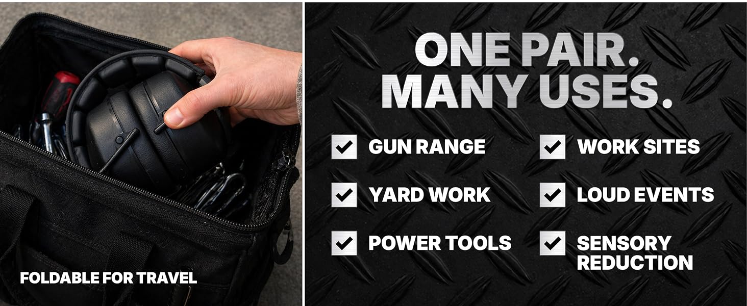 decibel defense shooting ear protection noise reduction noise cancelling ear muffs gun range