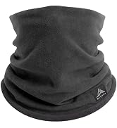 GXCROR Winter Neck Warmer, Reversible Fleece Gaiter Scarf, Windproof Face Mask for Men & Women