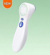 No-Touch Thermometer for Adults and Kids, 1-Second Fast Reading, Color-Coded Fever Alarm, Silent ...