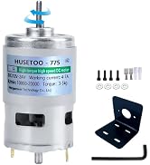 ?12V 775 DC Motor - High Torque (Max 20000 RPM) Dual Ball Bearing, Built-in Cooling Fan for Power...