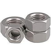 4Pcs Silver M10 x 1.25 mm Pitch Stainless Steel Right Hand Thread Hex Nut Metric Thread Handle Nu...