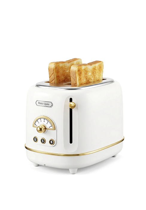 Hazel Quinn 2-Slice Retro Toaster, 6 Browning Levels, 3 Functions-Defrost/Reheat/Cancel,