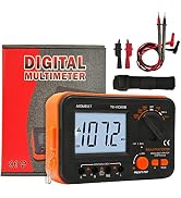 AIOMEST Digital Megohmmeter Megaohm Meter with 250V/500V/1000V Test Voltage Testing Insulation Re...