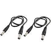 UpperFu 2pcs DC Power Plug 5.5mm x 2.5mm Male Plug to 5.5 x 2.1mm Male Adapter Connector Cable Co...
