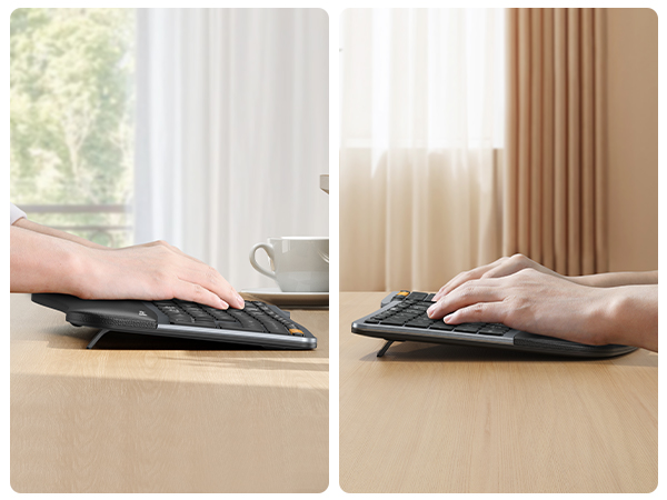 Full Size Backlit Wireless Ergonomic Keyboard