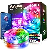 dalattin Led Lights for Bedroom 100ft,Smart Led Strip Lights with App Control Remote Control, RGB...
