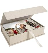 Hiwhy Photo Storage Box 4x6, Linen Photo Box, Memory Box Perfect to Store Your Photo, Pictures, C...