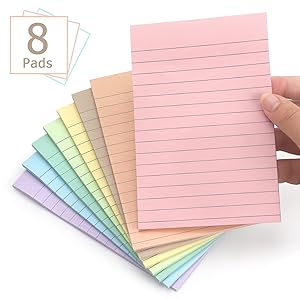 Lined sticky notes 8 Pads
