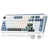 MIKIBY K98 Wireless Mechanical Keyboard,Tri-Mode BT5.0/2.4GHz/USB-C Hot Swappable Custom Keyboard...