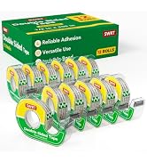 SWRT Double Sided Tape for Crafts, 12 Pack with Dispenser, 1/2 in x 300 Inches, Double Stick Tape...