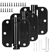 Sophia Self-Closing Door Hinge 3.5 Inch Rounded 5/8 Radius Interior, Spring Loaded Hinge Adjustab...
