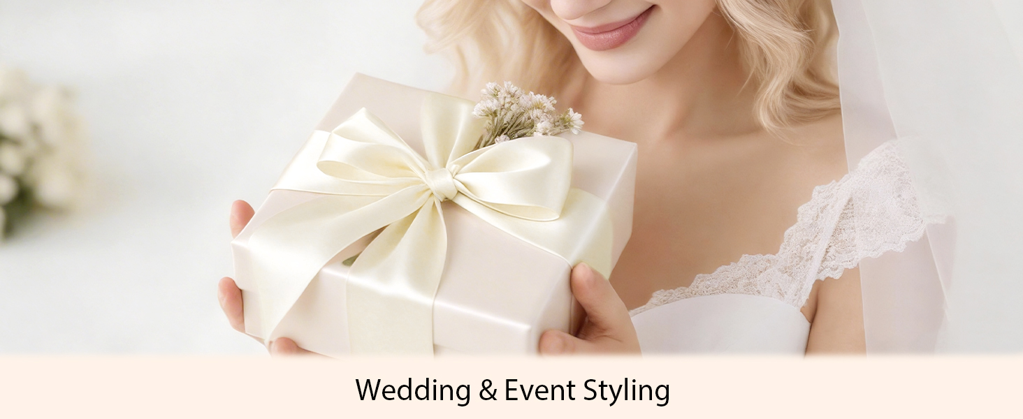 satin ribbon for gift wrapping Satin Ribbon for Wedding Decor Bouquets ivory satin ribbon