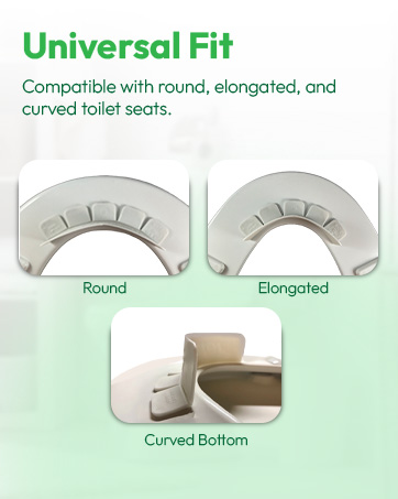 universal fit compatible with round elongated curved toilet seats curves bottom