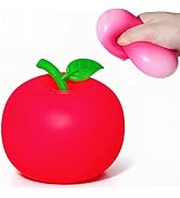 Squishy Apple Stress Balls for Kids and Adults (Pack of 1) Stretchy Dough Squeeze Ball Fidget Toy...