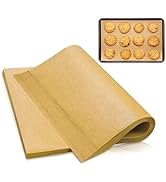 Miliocry 100 Pcs Unbleached Parchment Paper Baking Sheets, 12x16 Inches Non-Stick Precut Baking P...