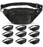 10PCS Crossbody Fanny Pack Bulk,Large Capacity Waist Bag with 4-Zipper Pockets Adjustable Strap F...