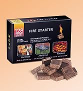 HGD Fire Starter, 128 Mini Square, Natural Fire Starters for BBQ, Campfire, Fireplace, Charcoal, ...
