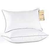 JOLLYVOGUE Bed Pillows Standard/Full Size Set of 2, Washable Supportive Bed Pillows with Super So...