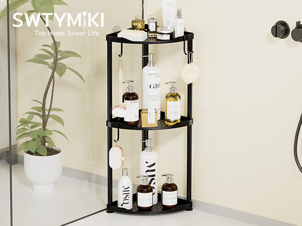 Corner Shower Caddy Standing Corner Shower Organizer Floor Shower Shelf