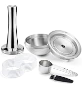 HAILASRE Stainless Steel Reusable Coffee Pods with Tamper for Nes presso Vertuo-line GCA1 and ENV...