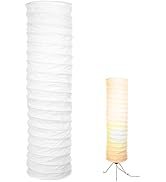 NUOBESTY Lamp Shade, 1pc Standing Floor Lamp Shades Foldable Paper Floor Lampshade Replacement Ma...