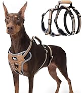 PUPTECK Escape Proof Dog Harness with Padded Handle, No Pull Pet Vest Harness Durable Reflective ...