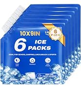 LINSIRON Reusable Ice Packs for Coolers, Lasting Cooler Ice Packs for Lunch Boxes, Cooler Ice Fre...