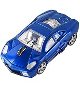 CHUYI Cool Sports Car Shaped Wireless Mouse 1600DPI Cordless Optical Mice with USB Receiver for O...