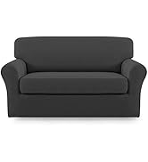 Easy-Going 2 Pieces Microfiber Stretch Sofa Slipcover – Spandex Soft Fitted Sofa Couch Cover, Was...