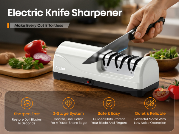 3-Stage Knife Sharpener Electric