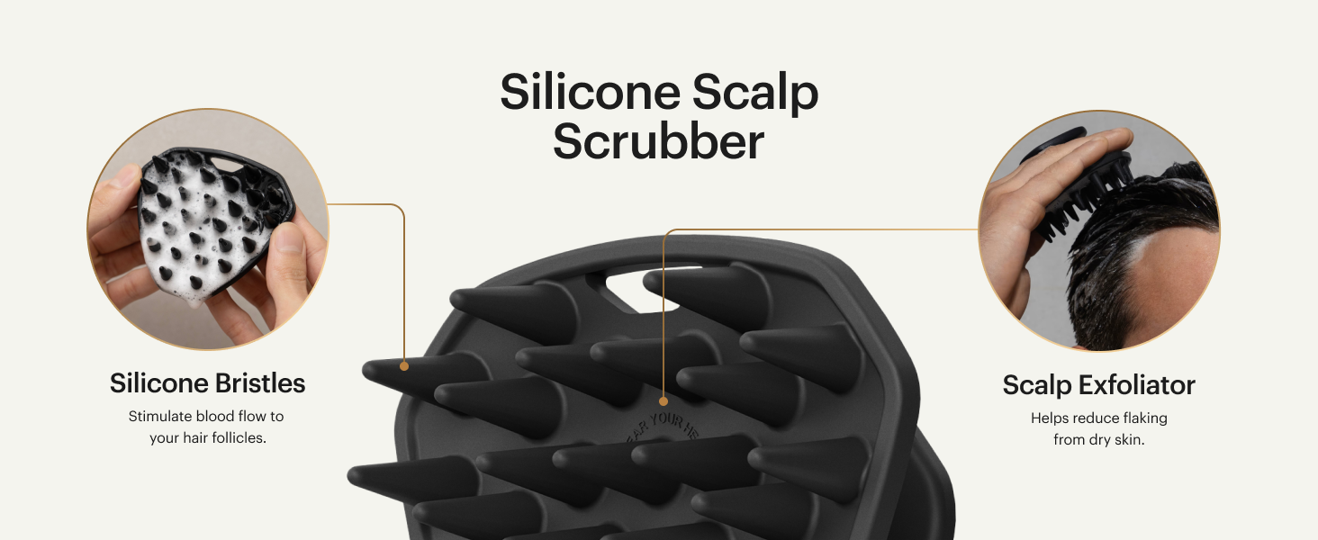 manscaped silicone body scalp buffer shower head dome scrubber bodywash loofah shampoo