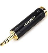 MOBOREST 3.5mm to 1/4'' Stereo Audio Adapter, 1/8'' (3.5mm) Male Plug to 1/4'' (6.35mm) Jack Fema...