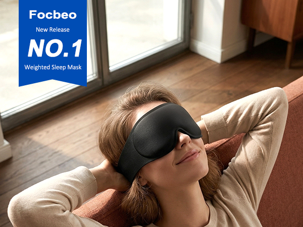 weighted eye mask for sleeping,3D coutoured cups,zero eye pressure,100% blackout,women,migraines