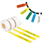 Phomemo D30 Cable Label Colorful Waterproof Wire Cord Labels, (12.5mm X 74mm) 65 Labels/Roll, Tag...