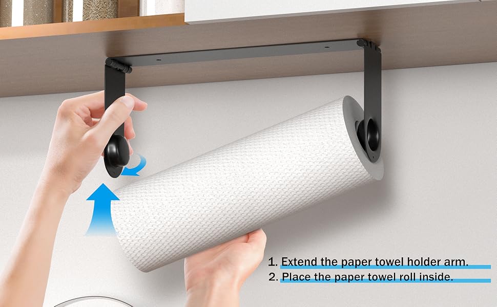 paper towel holder under cabinet