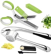 Garlic Press and Herb Scissors Set