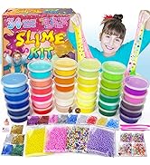 Slime Kit for Girls Boys, DIY Slime Kit Gifts for 6 7 8 9 10+ Year Old, Slime Kit with Butter Sli...