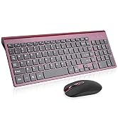 Wireless Keyboard Mouse Combo, cimetech Compact Full Size Wireless Keyboard and Mouse Set 2.4G Ul...