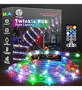 Shine Decor LED Rope Light RGB for Christmas, Color Changing Outdoor Rope Lighting Remote Control...