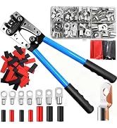 SBGGRL Battery Terminal Crimping Tool for 1/0,2,4,6,8,10 Awg Gauge Heavy Duty Wire Cable Lugs Cri...