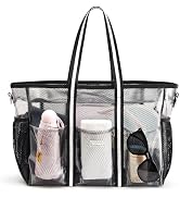 G4Free Waterproof Beach Tote Pool Bags for Women, Large Capacity Tote Bag With Wet Compartment fo...