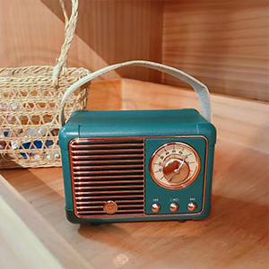 Retro Wireless Mini Portable Bluetooth Speaker Vintage Room Decor Pink Gift