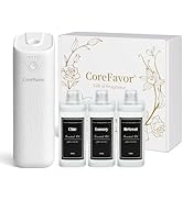 CoreFavor Waterless Essential Oil Diffuser with 3x120ml Oil, Portable Battery-Operated Cold Air A...